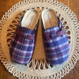 Sundance Purple Plaid Mules